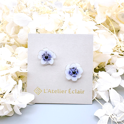 ÉMILE&K アネモネピアス ANEMONE】スクエアピアス[K10]｜SANPO ONLINE(サンポーオンライン)