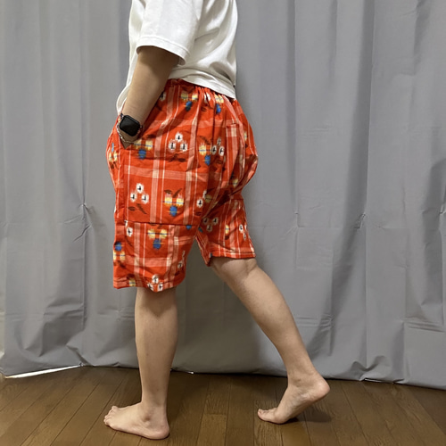 着物リメイク＊サルエルパンツ＊ショート ハーフパンツ maricos