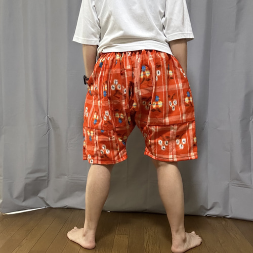 着物リメイク＊サルエルパンツ＊ショート ハーフパンツ maricos