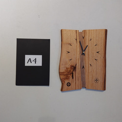 木製の壁掛け時計  V文字　【ギフト対応･名入れ可】　～クリ・クルミ～ 7枚目の画像