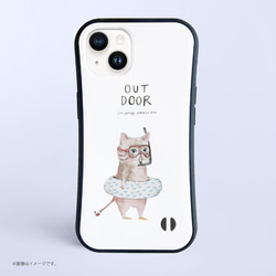 「Outdoor_cat」耐衝撃グリップiPhoneケース 1枚目の画像