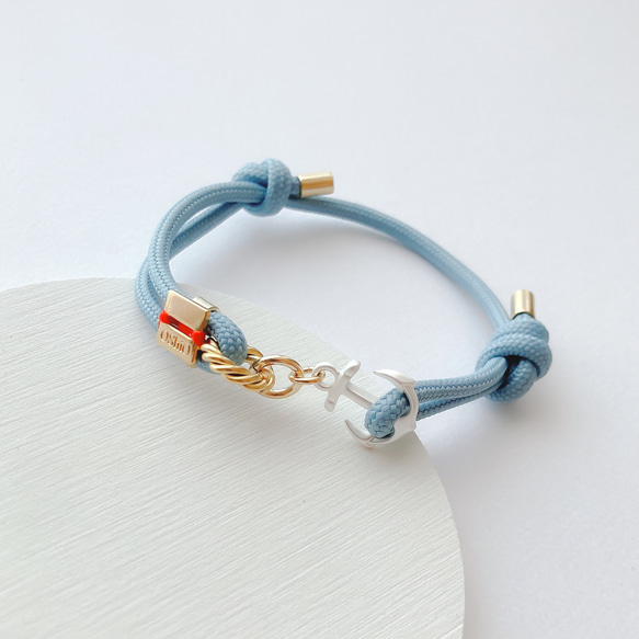 BRACELET:「Pale Blue」anchor 1枚目の画像