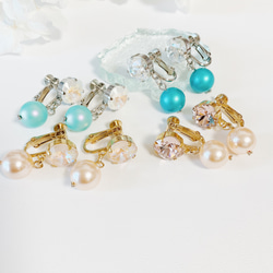 グルーデコ®のスワロフスキーアクセサリー　カーブブレスレット(ゴールド色台) グルーデコ®のスワロフスキー®カーブブレスレット(ゴールド色