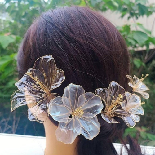 No.010 ハイビスカスモチーフ ガラスのようなアメリカンフラワー