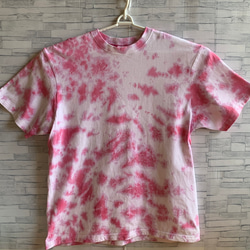 SADS タイダイ染めTシャツ skull pink ピンク 0_85af8fa645eeda29b731113c0e82