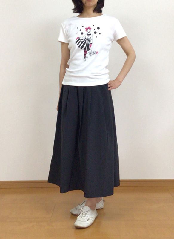 ★NEW★  大人可愛いキラキラ仕様　スワロやラメのおしゃれな『リボンの女の子』Tシャツ！プレゼントにも♡ 6枚目の画像