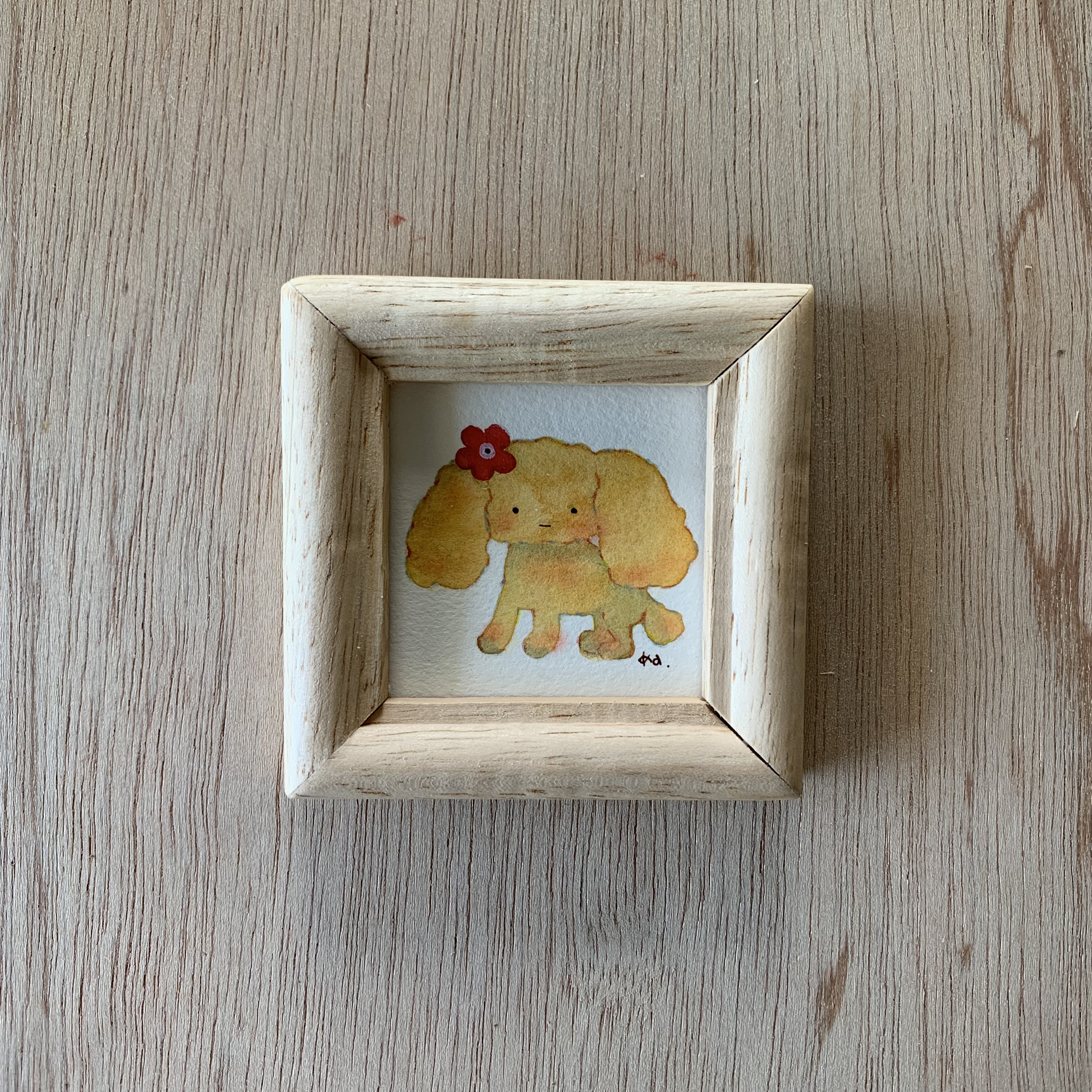 「ふわふわ」ミニ額　原画