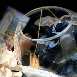 伊勢真珠産アコヤ真珠と長崎のマリア様メダイのコラボネックレス✨ 2枚目の画像