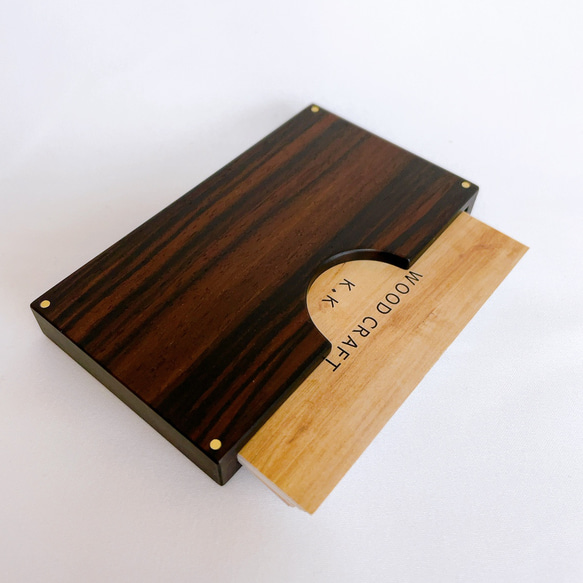 【高級木材:黒檀】名刺入れ・カードケース 2枚目の画像
