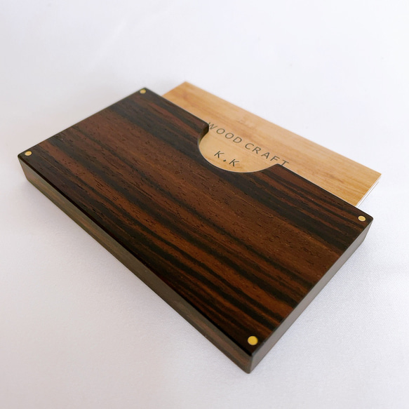 【高級木材:黒檀】名刺入れ・カードケース 3枚目の画像