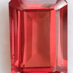 sale!キラキラ輝く　オレンジサファイアルース　11.45ct　エメラルドカット 3枚目の画像