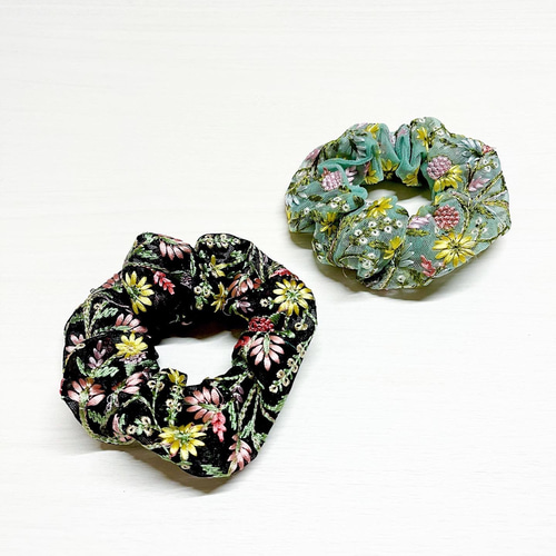 インド刺繍リボンで作ったシュシュ シュシュ TAMY'S FACTORY 通販