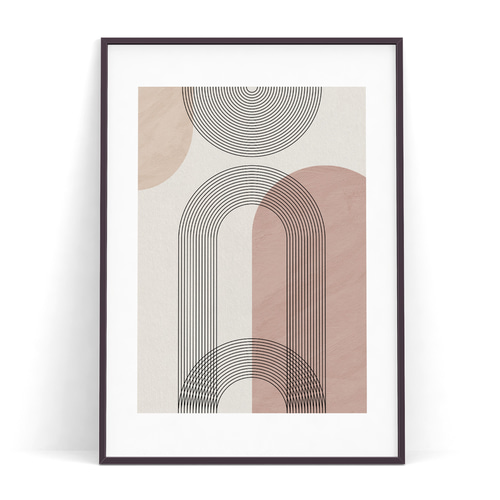 北欧ジャパンディ 【 幾何学アートポスター3枚セット ラインアート③