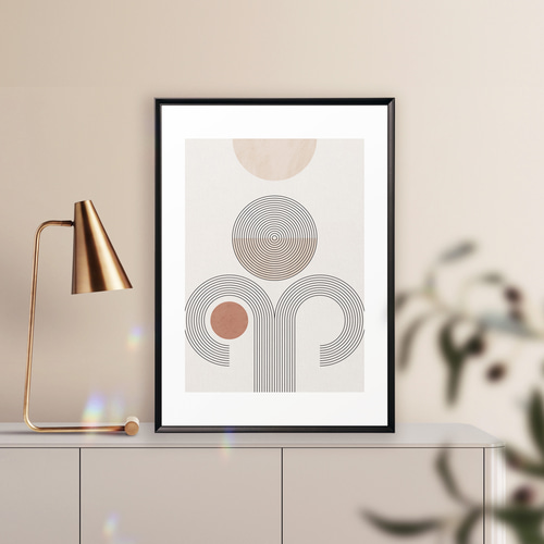 アートポスター パネル 北欧 幾何学 抽象的 ミッドセンチュリー 3枚