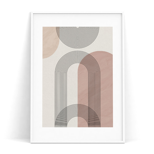 北欧ジャパンディ 【 幾何学アートポスター3枚セット ラインアート③