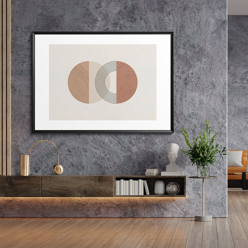 北欧ポスター 【 幾何学ラインアート07 】 アートポスターを