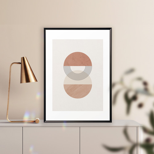 北欧ポスター 【 幾何学ラインアート07 】 アートポスターをインテリア