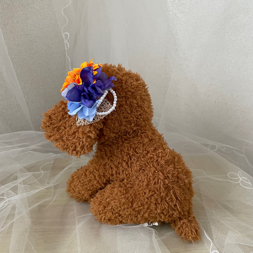 花の髪飾り オレンジガーベラ ミニヘアクリップ 2315-OG ヘアクリップ