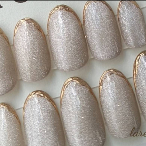 ニュアンスネイル ぷっくり ミラー フレンチ ネイルチップ ハンドメイド No.97/ネイルチップ ニュアンス ぷっくりフラワー ミラーフレンチ