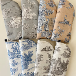 メガネケース　トワルドジュイ Toile de Jouy 　 オフホワイト×ブルー 16枚目の画像