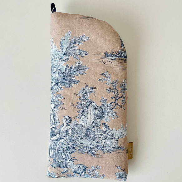 メガネケース　トワルドジュイ Toile de Jouy 　 ベージュ 2枚目の画像