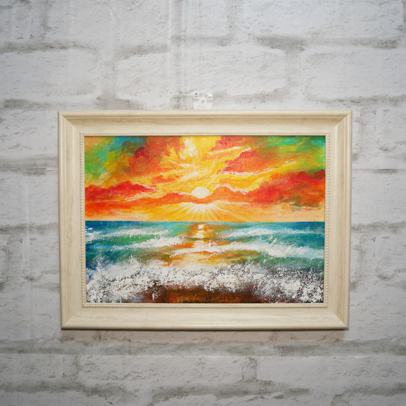 油絵 絵画 【太陽の海】 8枚目の画像