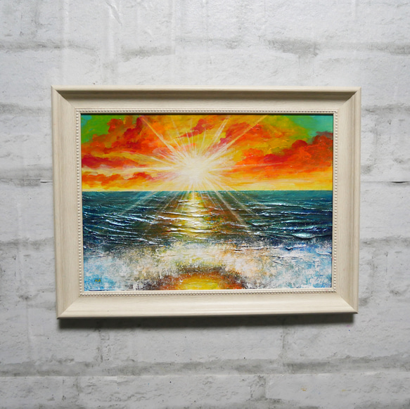 油絵 油彩 油彩画 絵 絵画【癒しの朝焼けの海】 油絵 油彩 油彩画 絵 絵画 絵【癒しの朝焼けの海】 絵画 HR 通販
