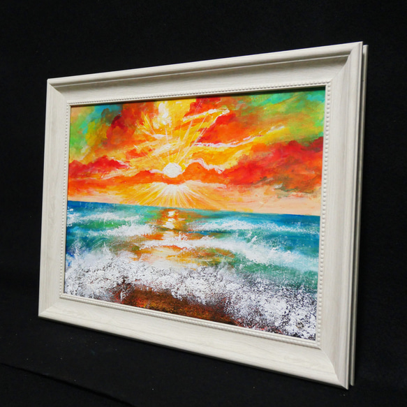 油絵 絵画 【太陽の海】 3枚目の画像