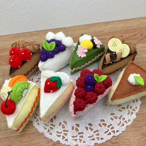 フェルトケーキ♡おままごと☆5号サイズアソート おもちゃ・人形 あき