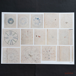 紙製ブックカバー　ヴォイニッチ手稿4（カラー）　A3判（5枚セット） 5枚目の画像