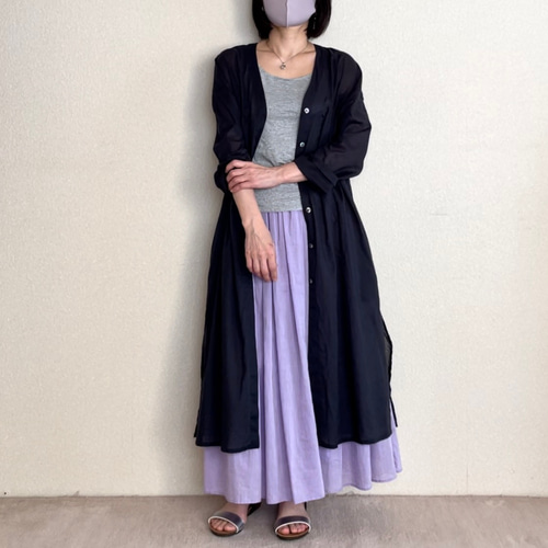 CLASKA リネンのロングスカート ラベンダー CLASKA リネンのロングスカート ラベンダー