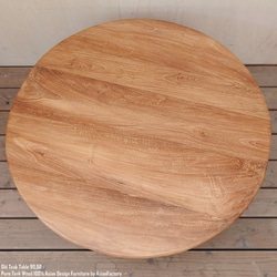 オールドチーク ダイニングテーブル 90.5cm ラウンドテーブル ローテーブル 木製 テーブル センターテーブル 座卓 3枚目の画像