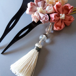 浴衣髮飾 髮夾 鼓槌形狀 粉紅妻子見手工藝品 SAKURASAKU 優雅髮夾（櫻花盛開） 第4張的照片