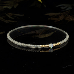 輕奢風灰拉長石14K包金 GF Swarovski 配珠水晶手鍊 ( Labradorite Bracelet ) 第2張的照片