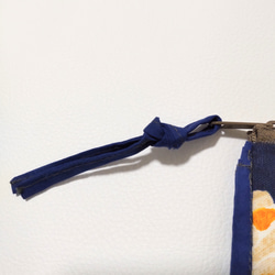 フルーツサンド柄のL字ファスナー財布（紺色） 4枚目の画像