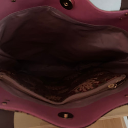 ウイリアムモリス花の肩掛けトートバッグ(A4サイズ対応) 3枚目の画像
