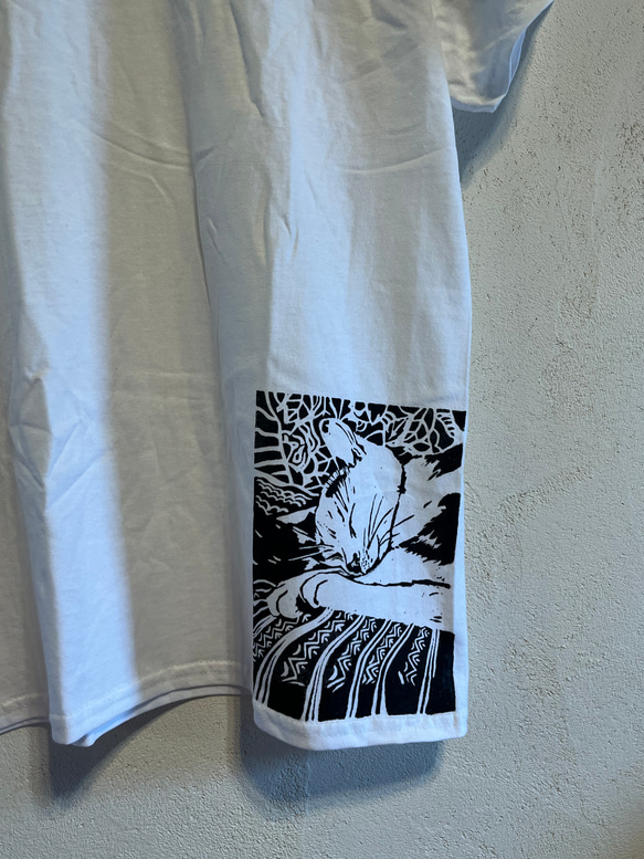 猫さん　メンズ半袖Tシャツ 送料無料　綿100%【S～XL】 4枚目の画像