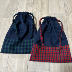 チェック柄巾着袋 ギンガムチェック巾着ポーチ - バッグ・ポーチ・財布を激安で通販販売