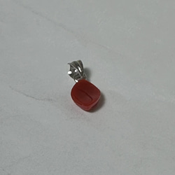 シンプル、小さく可愛い赤珊瑚ペンダント　R50722H1 14枚目の画像