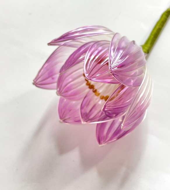 赤紫の蓮のかんざし(カルセドニー) 6枚目の画像