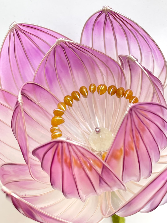 赤紫の蓮のかんざし(カルセドニー) 13枚目の画像