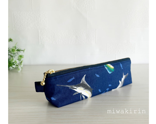 【完成作品】海 海辺のペンケース ハンドメイド 完成作品】海 海辺のペンケース ハンドメイド