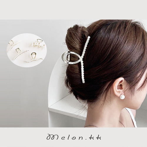 バンスクリップ 透明感 髪飾り 2色 韓国 浴衣 涼しい 白 ヘア