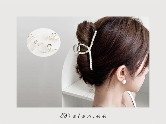 ヘアアクセサリー Kisa バンスクリップ 透明感 髪飾り 2色 韓国 浴衣 涼しい 白 ヘア