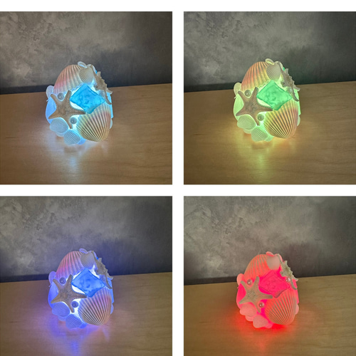 送料無料】夏休み工作セット シェルランプ手作りキット 貝殻ランプ