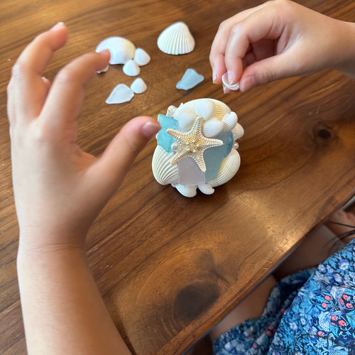 送料無料】夏休み工作セット シェルランプ手作りキット 貝殻ランプ