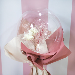 【開店・開院・周年祝い・誕生日】 ミニフラワーバルーン　ピンク（壁掛けタイプ） 3枚目の画像