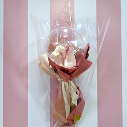 【開店・開院・周年祝い・誕生日】 ミニフラワーバルーン　ピンク（壁掛けタイプ） 1枚目の画像