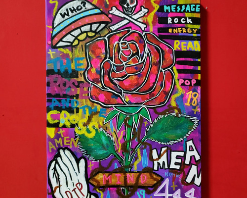 Cokkun Vich コックン・ヴィッチ「花」現代アート 額入り絵画 Cokkun Vich コックン・ヴィッチ「花」現代アート 額入り絵画