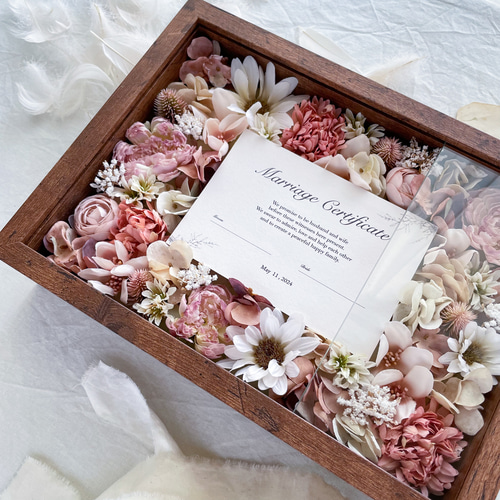 ゲストと作る＊お花の結婚証明書（アンティークピンク） アーティ